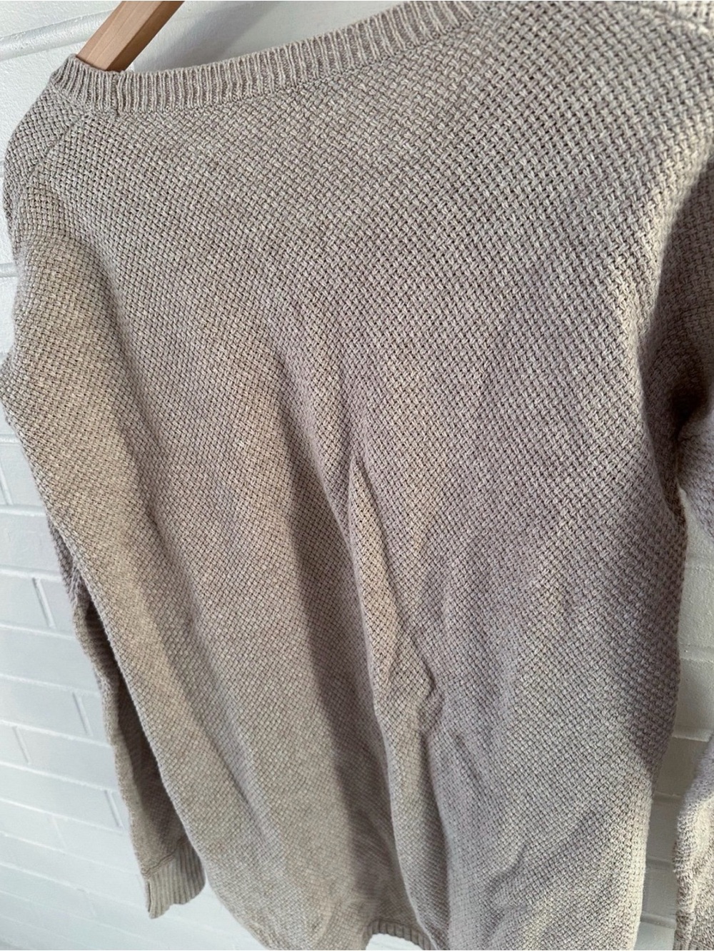 Madewell Oatmeal Scoop Neck Lightweight Knit Sweater - Picture 3 of 3
